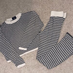 Striped Black and White Set